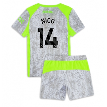 Billige Fotballdrakt Manchester City Nico Gonzalez #14 Replika Tredjedraktsett Barn 2025-26 Kortermet (med bukser)